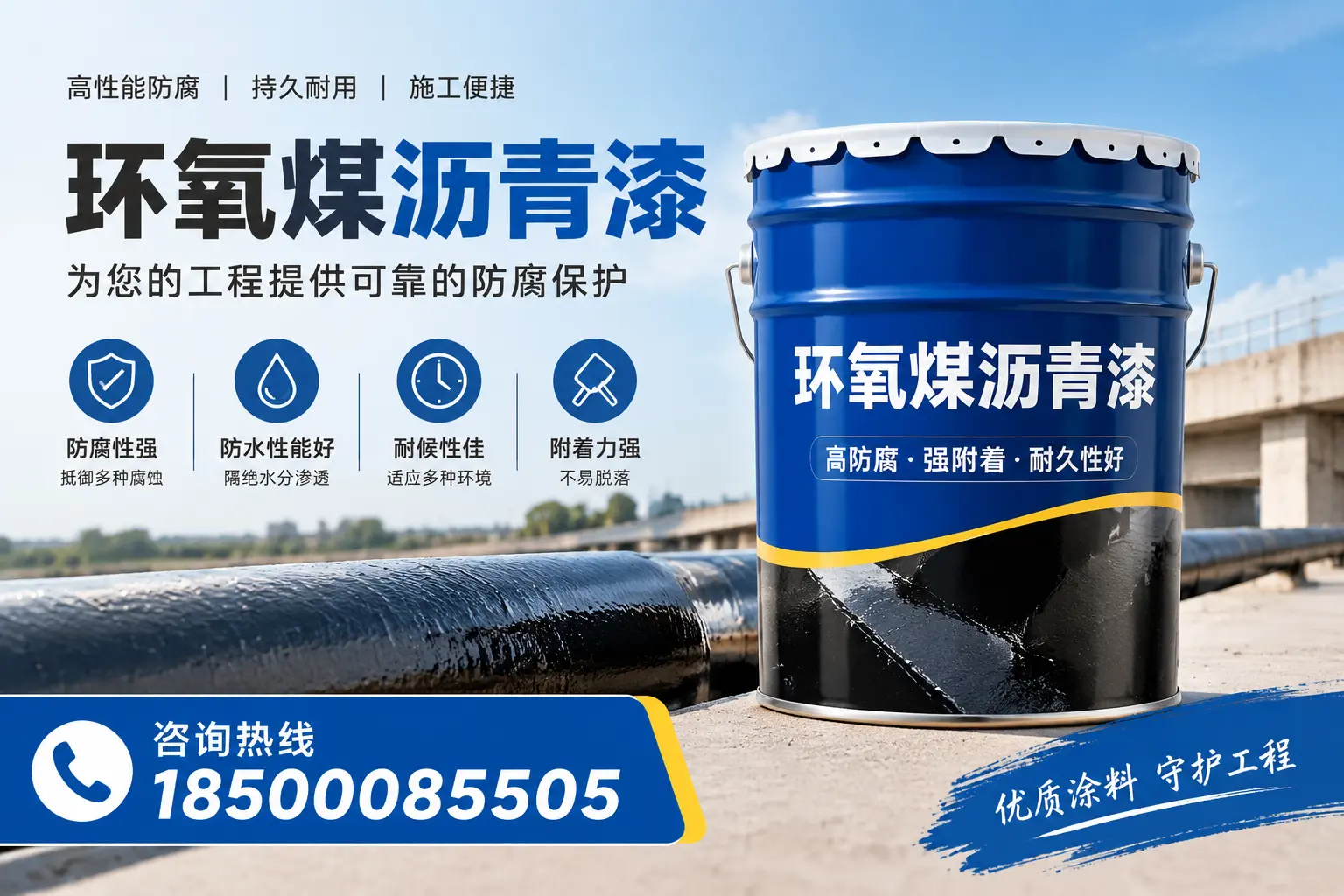 环氧煤沥青漆的成分解析,济宁用户了解施工材料